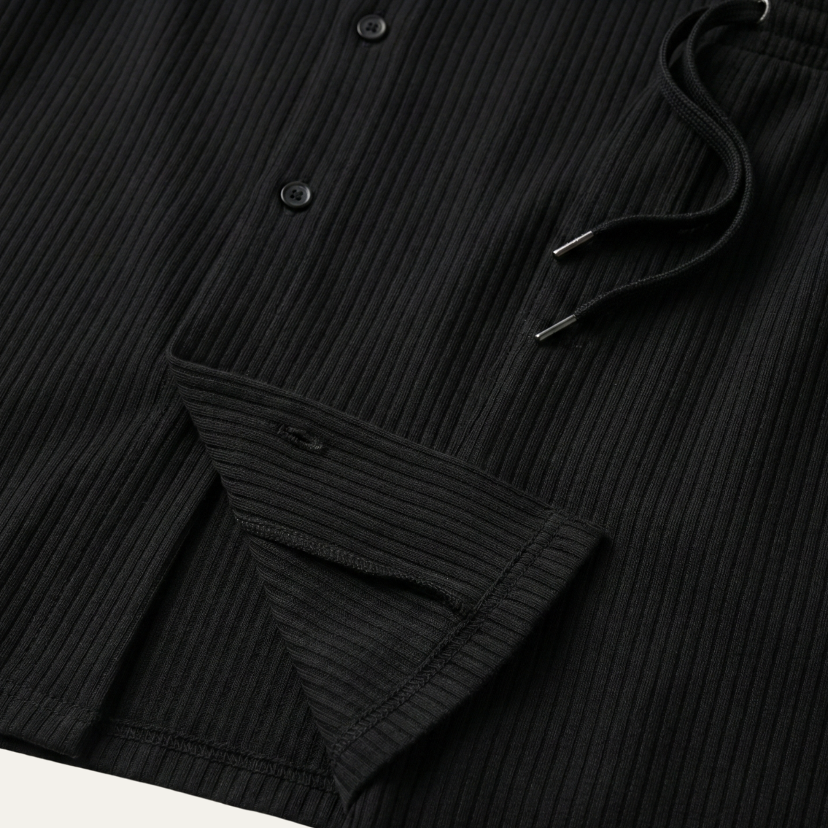 The Poschiavo Men’s Casual Summer Ribbed Set – Shirt & Shorts