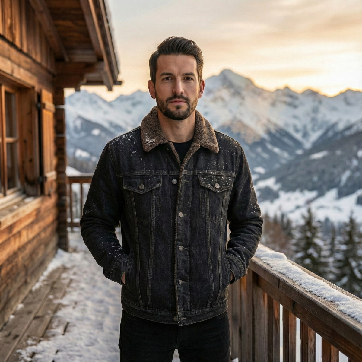 The Kilmarnock Men's Fleece Lined Denim Winter Jacket