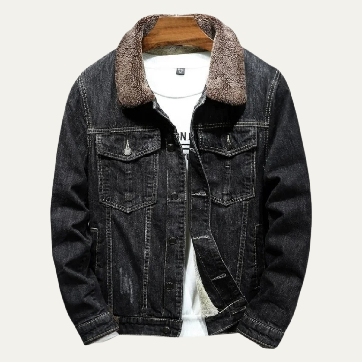 The Kilmarnock Men's Fleece Lined Denim Winter Jacket