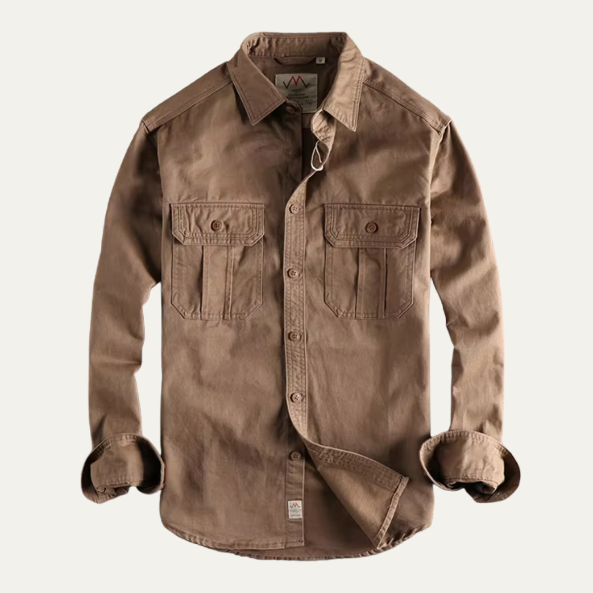 The Hillston Men’s Vintage Washed Utility Casual Shirt Jacket