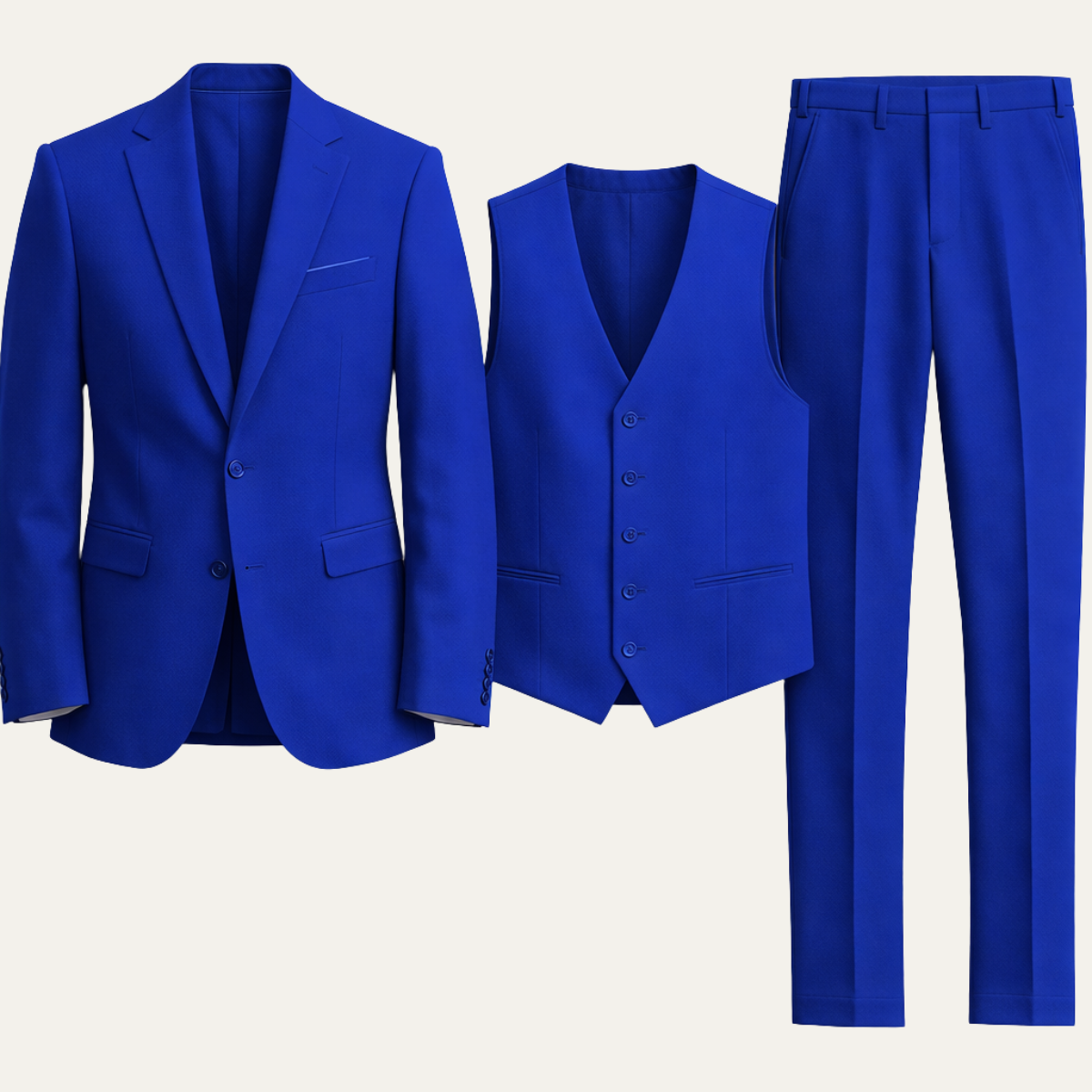 The Carovigno Men’s Business 3 Piece Suit – Slim Fit Jacket Vest Pants