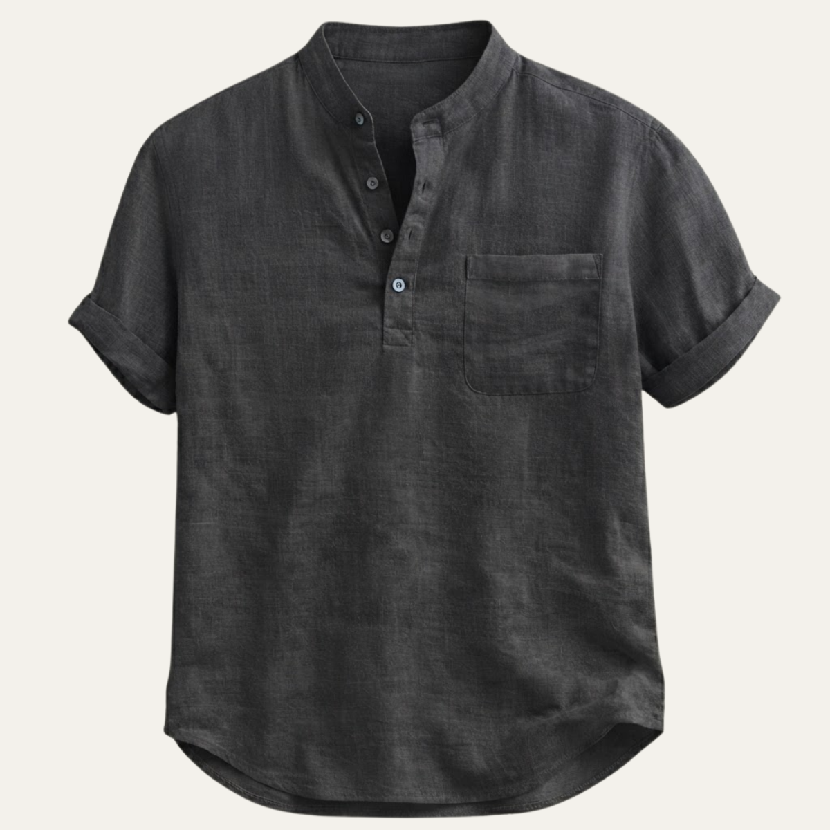 The Navigli Men’s Breathable Henley Linen Shirt