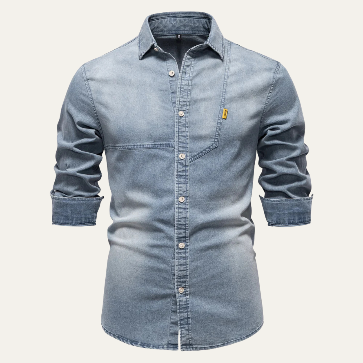 The Meadowford Men’s Slim Fit Cowboy Style Denim Shirt