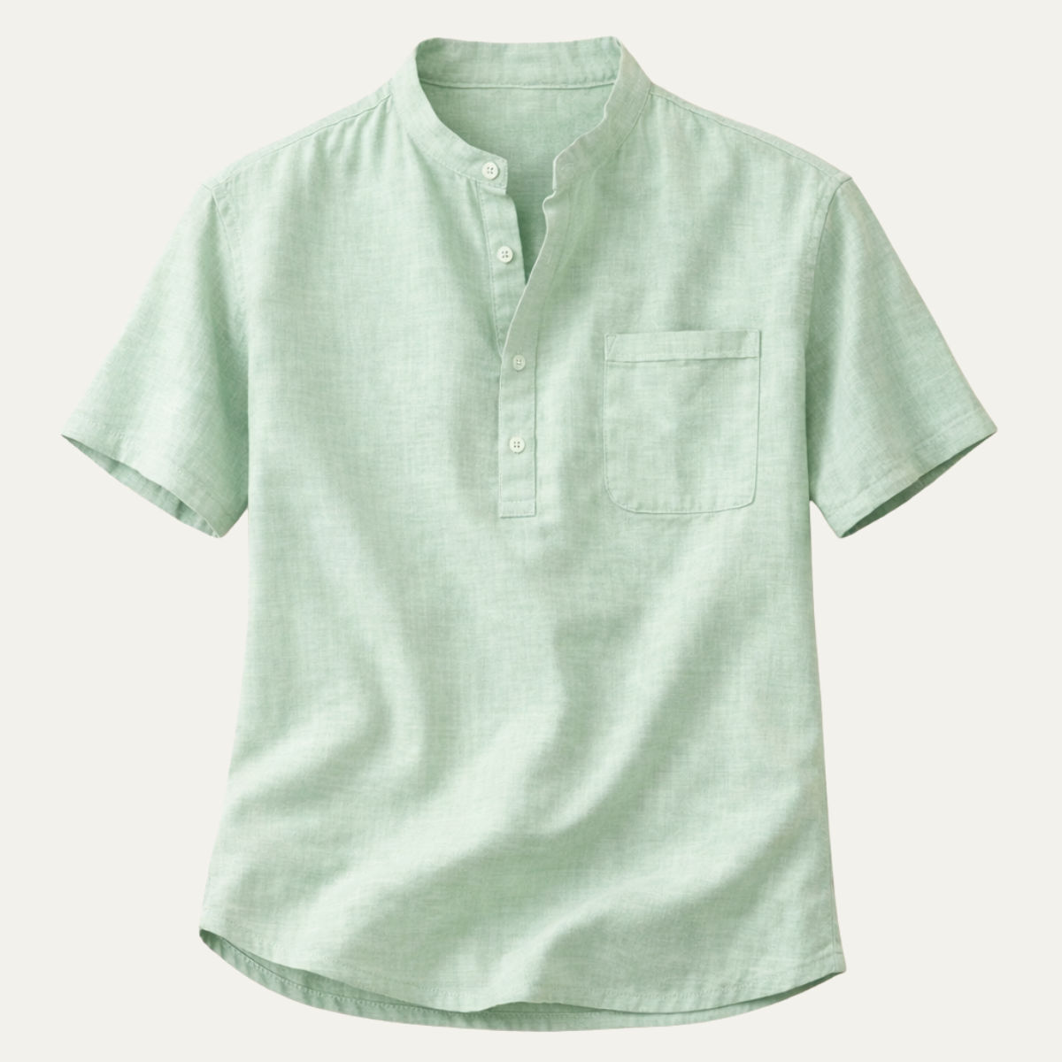 The Sicily Men’s Classic Linen Henley Summer Shirt