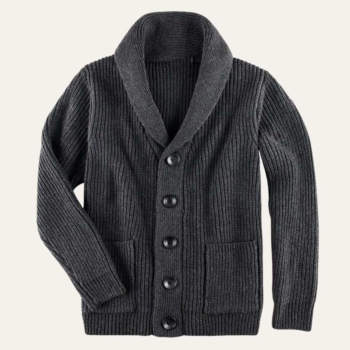 The Venezia Men’s Shawl Collar Chunky Knit Cotton Blend Cardigan