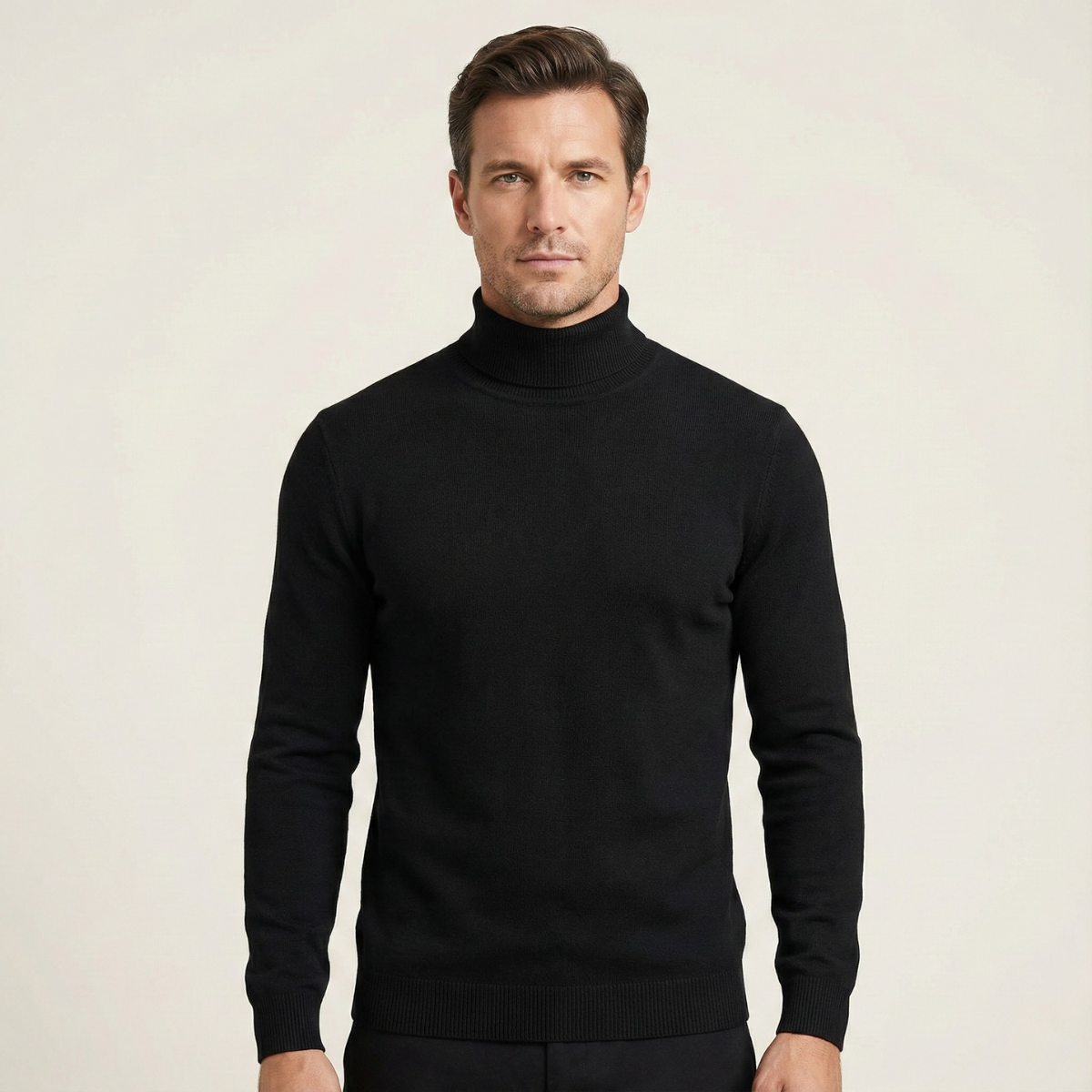The Caernarfon Men's Slim Fit Turtleneck Casual Sweater