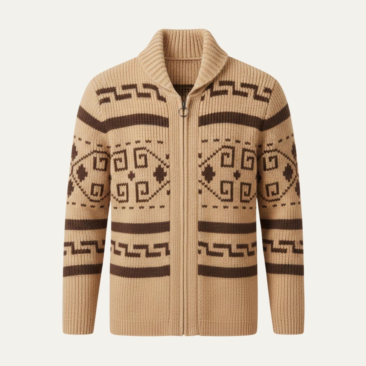 The Orvieto Men’s Vintage Thick Winter Shawl Collar Knit Cardigan