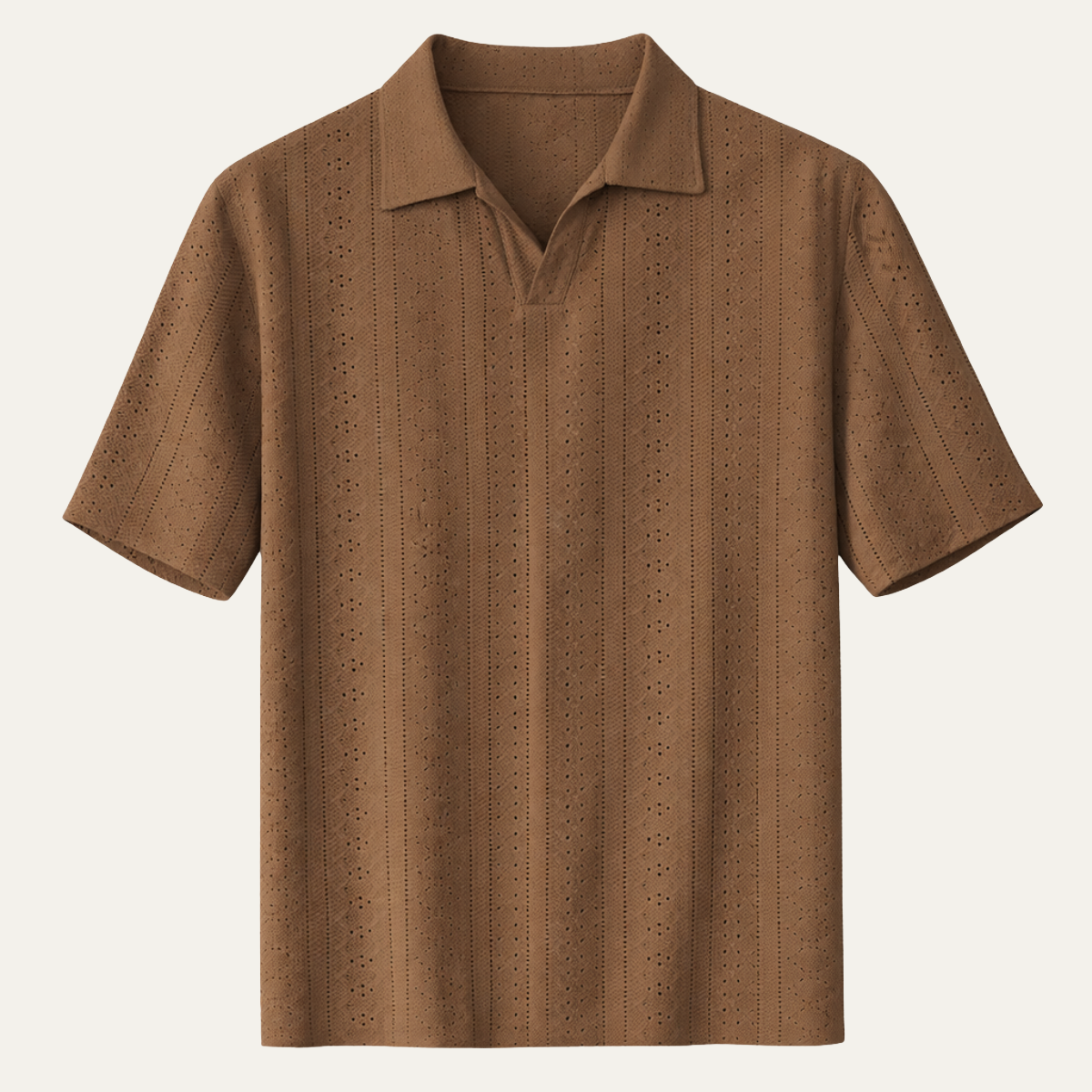 The Brookhurst Men’s Textured Knit Polo Shirt