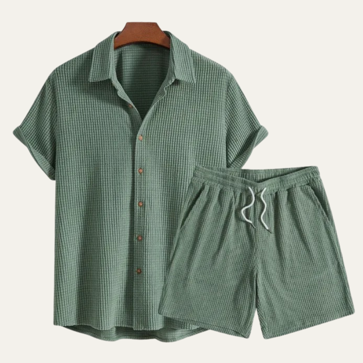 The Longview Men’s Summer Casual Set Shirt &amp; Shorts