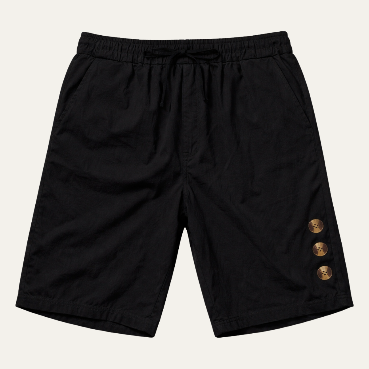 The Ashbury Men’s Casual Button Detail Drawstring Summer Shorts