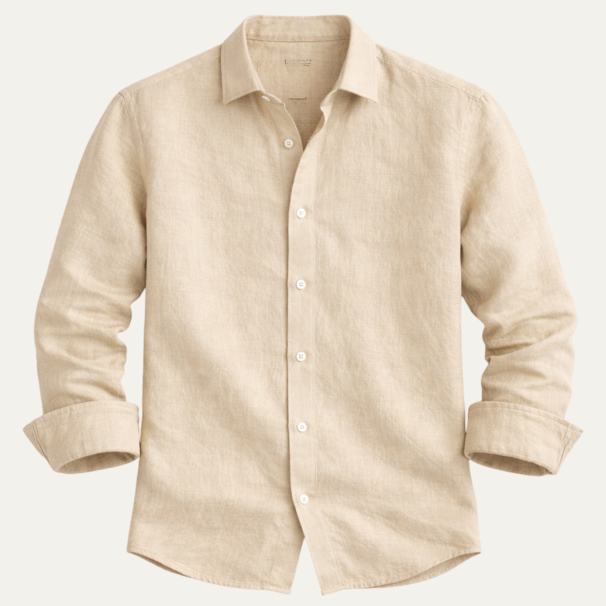 The Alberobello Men’s Solid Color Summer Linen Button Up Shirt