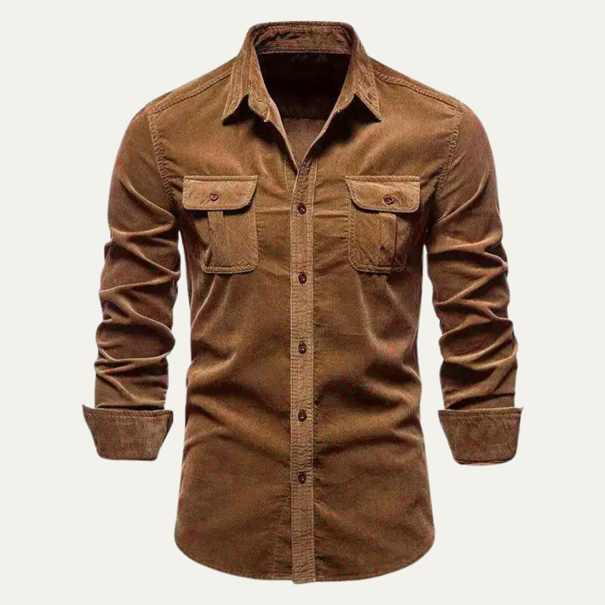 The Positano Men’s Casual Button Up Corduroy Shirt