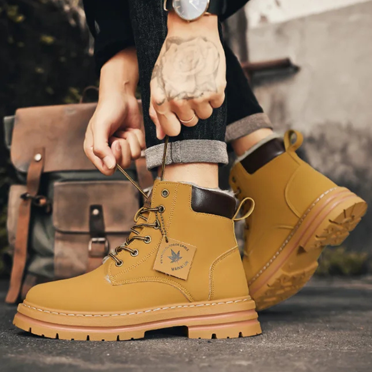 The Silverlake Men’s Cozy Fur Lined Insulated Snow Boots