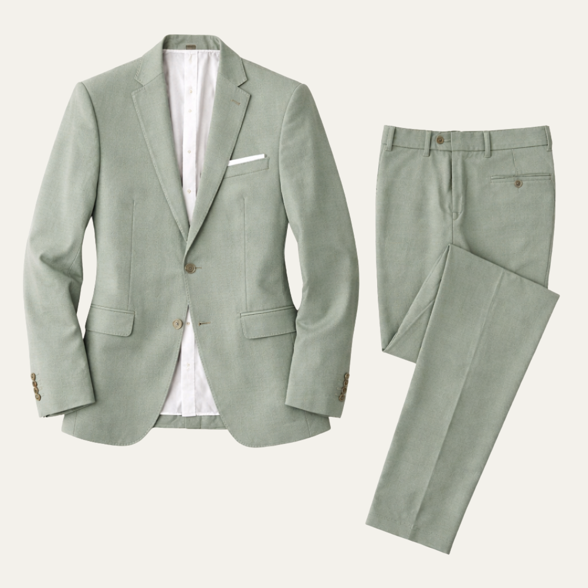 The Monopoli Men’s Turquoise Green Suit – Slim Fit Jacket Pants