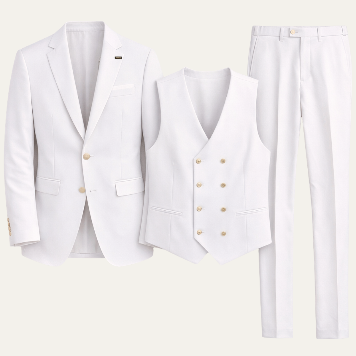 The Mantova Men’s Luxury 3 Piece Suit – Blazer Vest and Pants Formal Suit