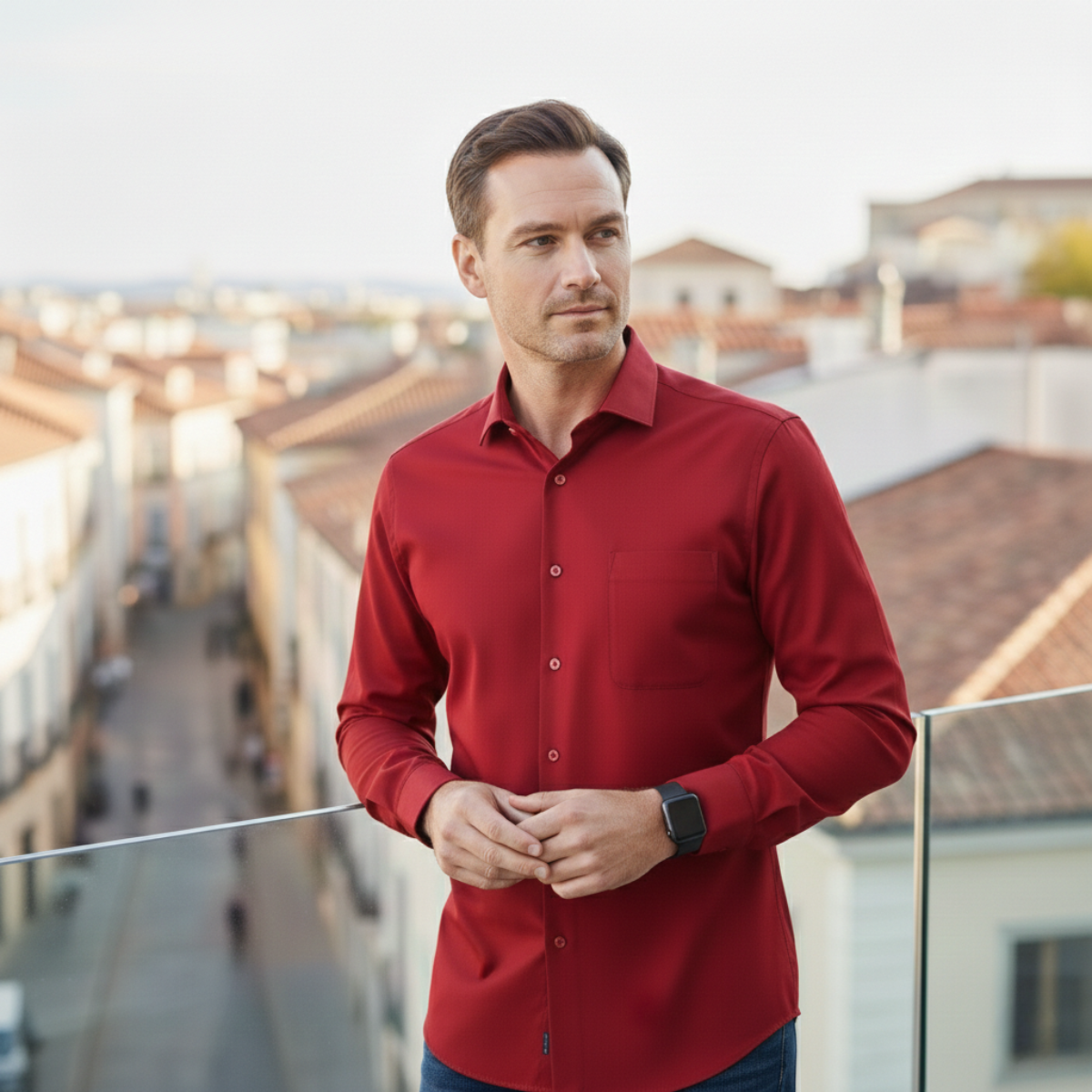 The Kentmere Men’s Trendy Slim Fit Stretch Dress Shirt