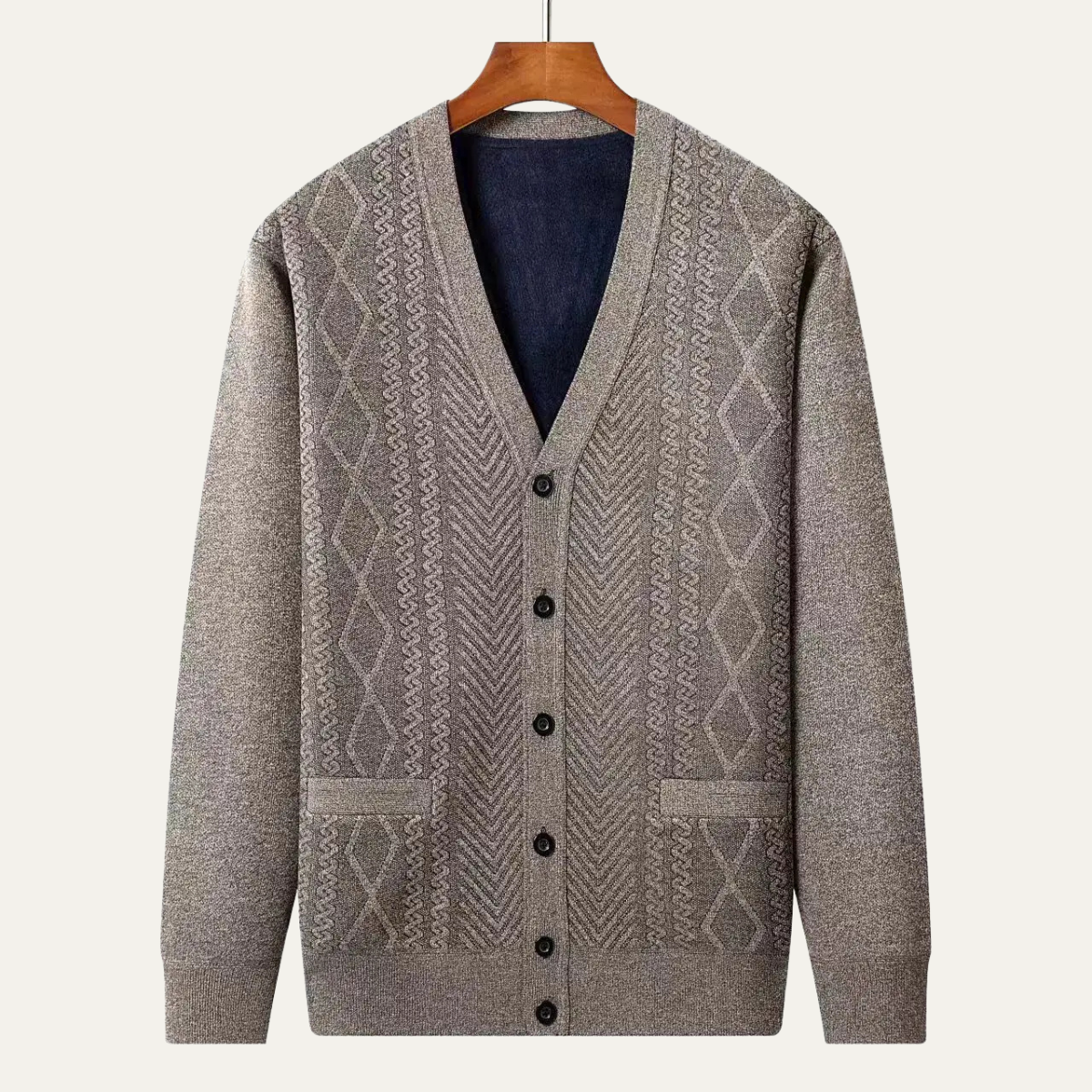 The Trafalgar Men's Classic Knit Button Up Cardigan