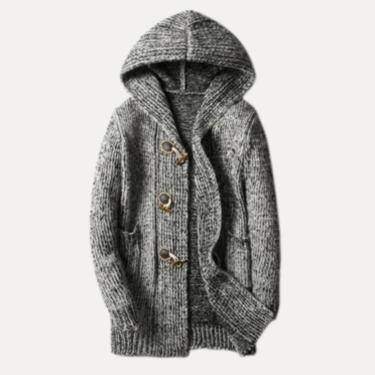 The Porto Cesareo Men’s Warm Casual Thick Knitted Hooded Sweater