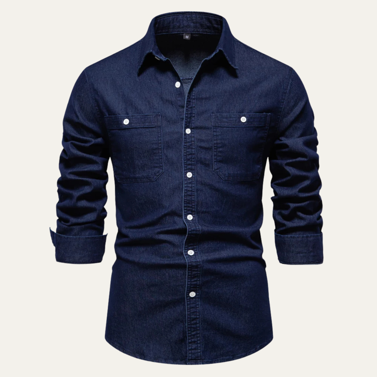 The Crestfall Ridge Men’s Slim Fit Denim Shirt with Double Pockets