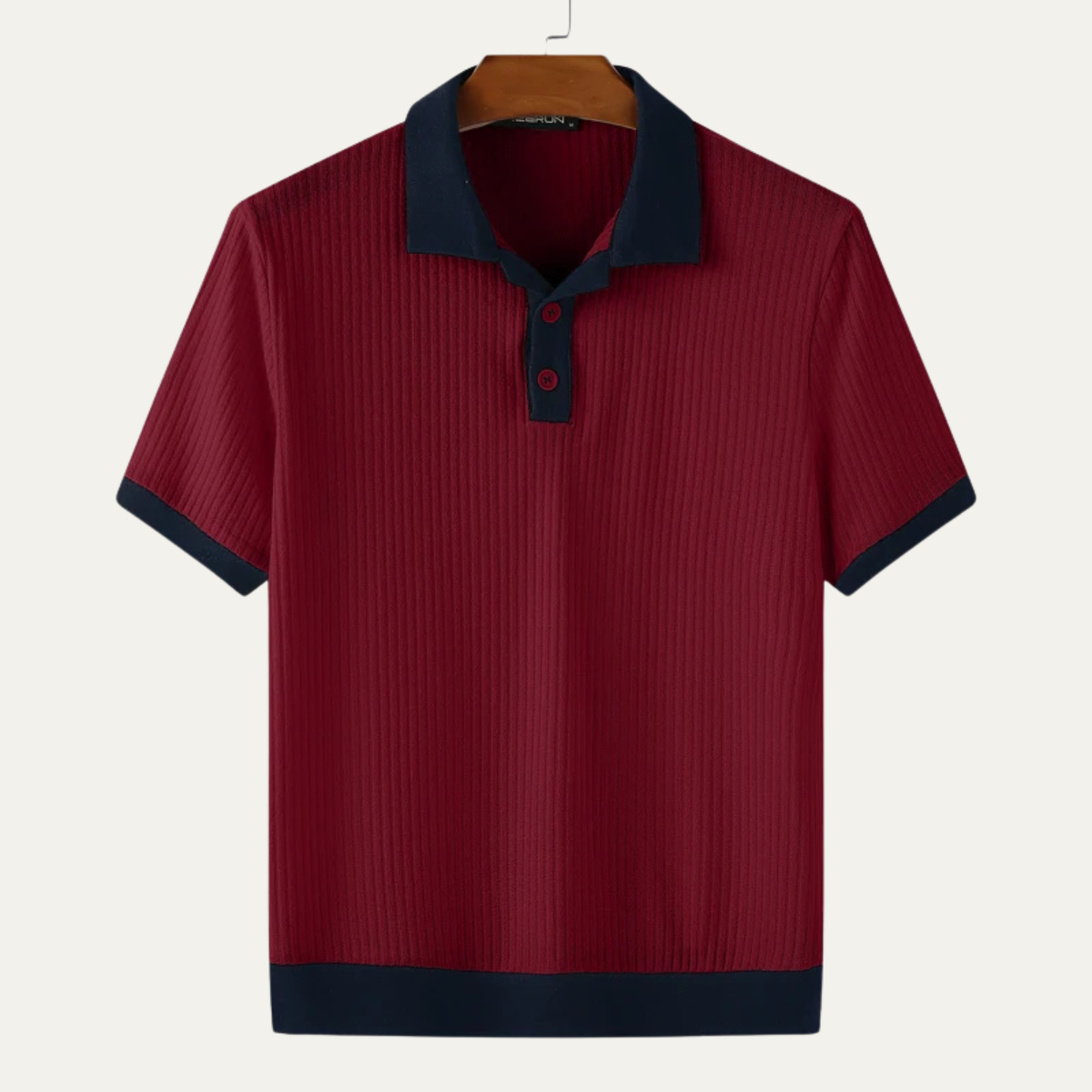 The Monferrato Men’s Patchwork Knit Polo T-Shirt
