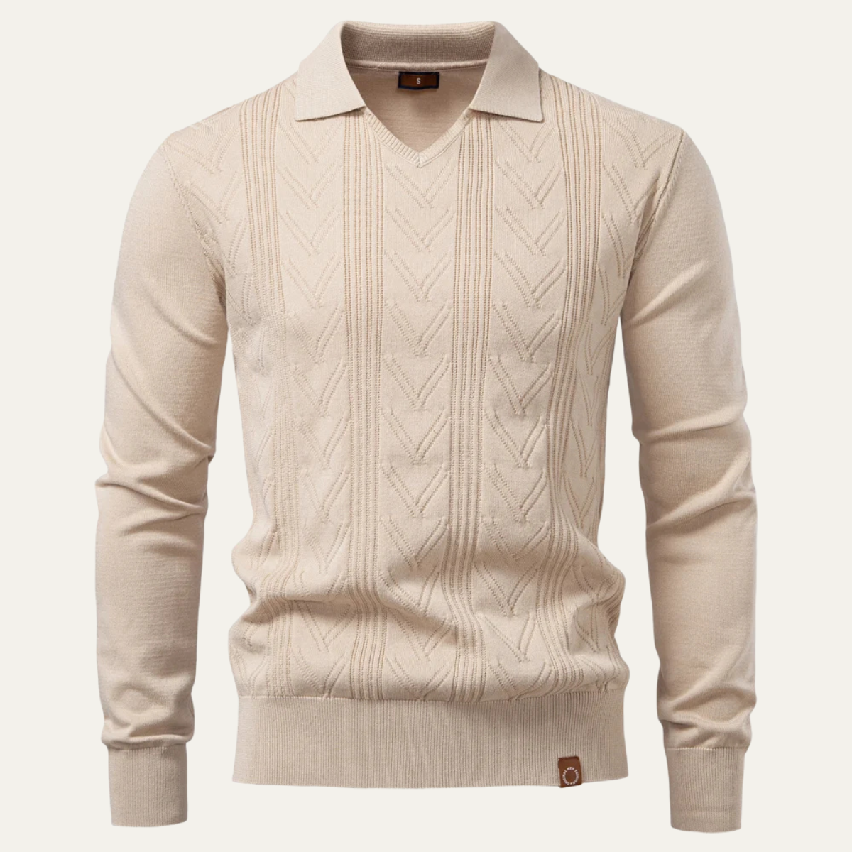 The Pembroke Men's Slim Fit V Neck Polo Knitted Sweater