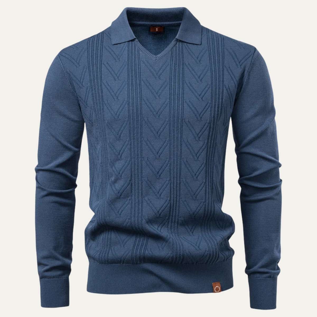 The Pembroke Men's Slim Fit V Neck Polo Knitted Sweater