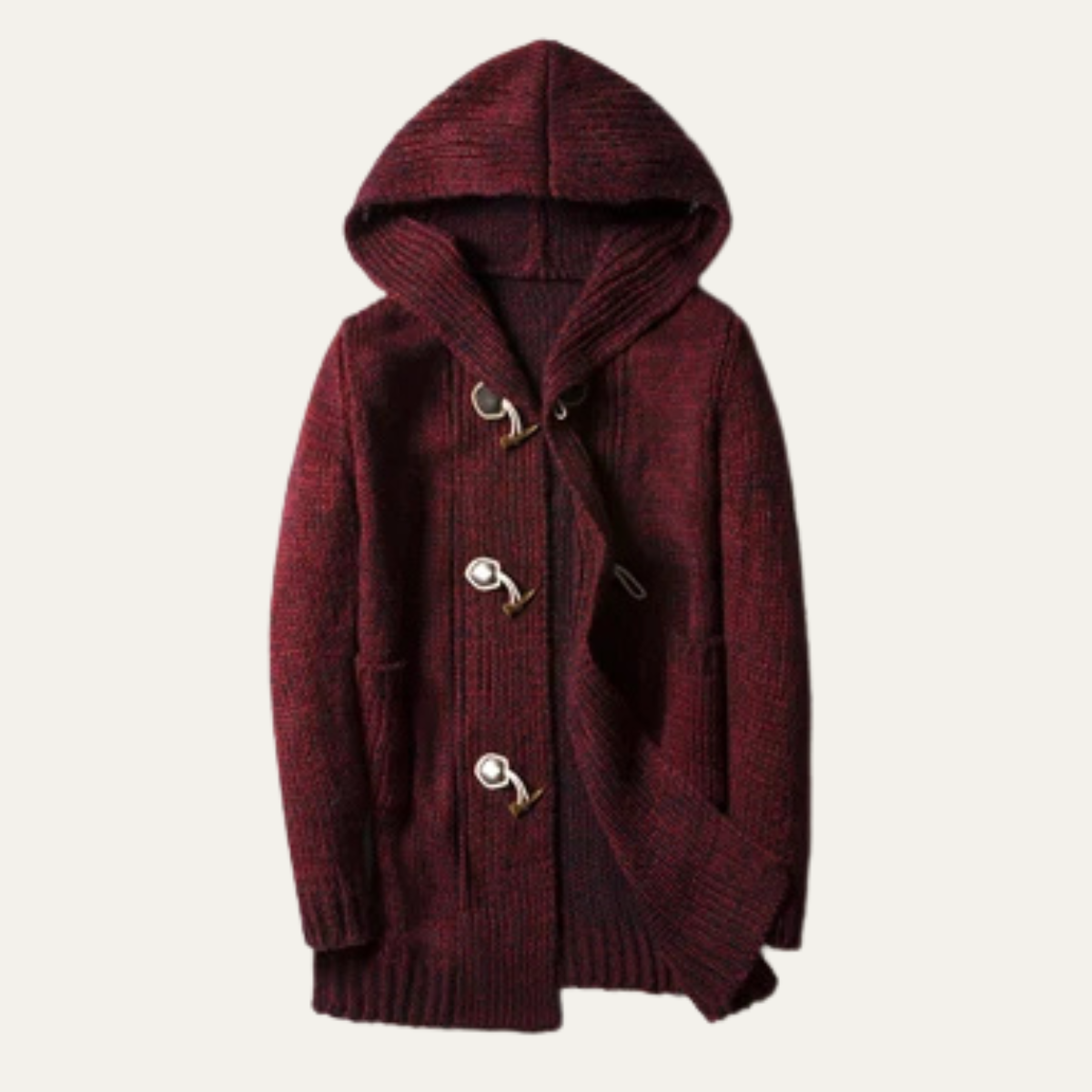 The Porto Cesareo Men’s Warm Casual Thick Knitted Hooded Sweater