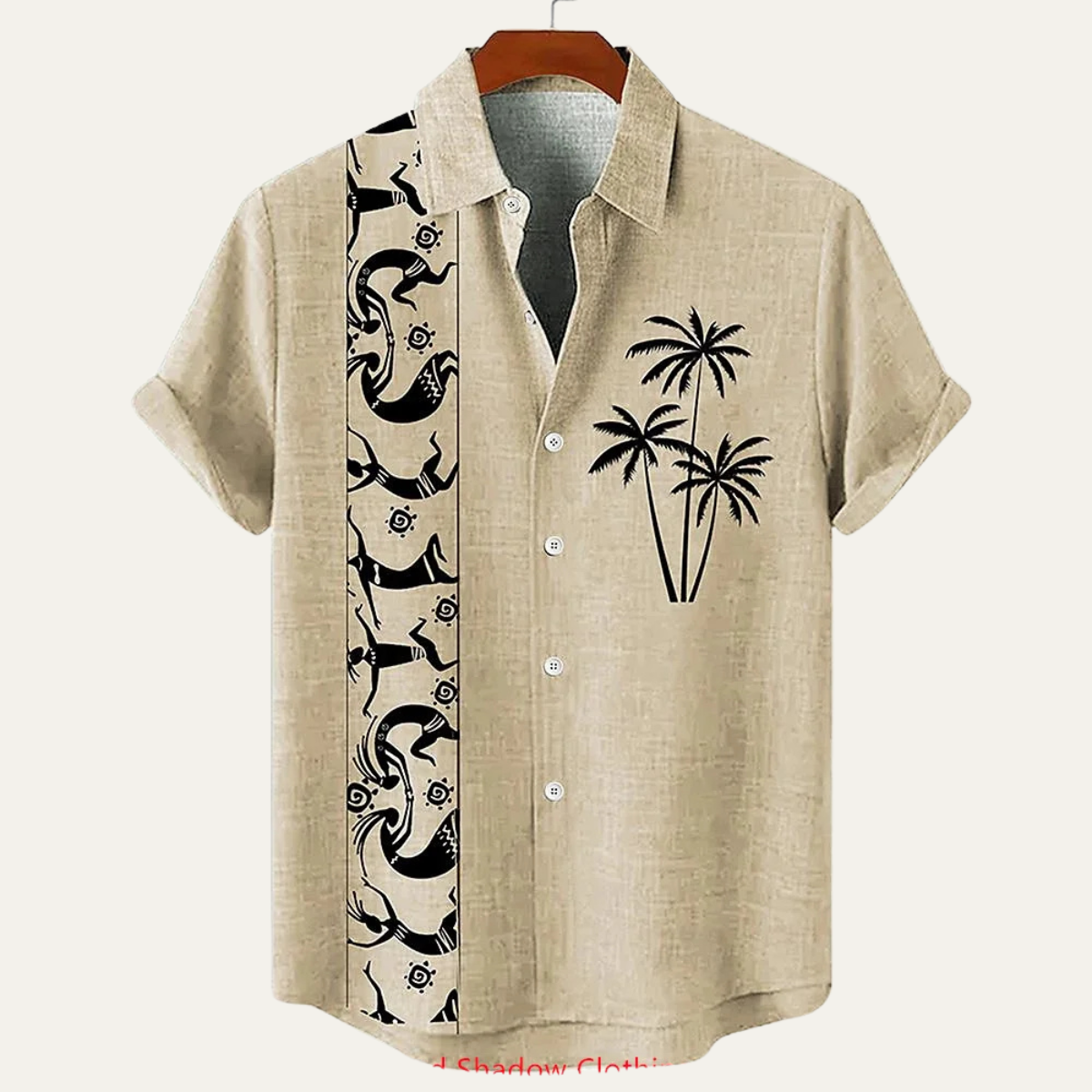 The Lucca Men’s Retro Patchwork Button Down Linen Top