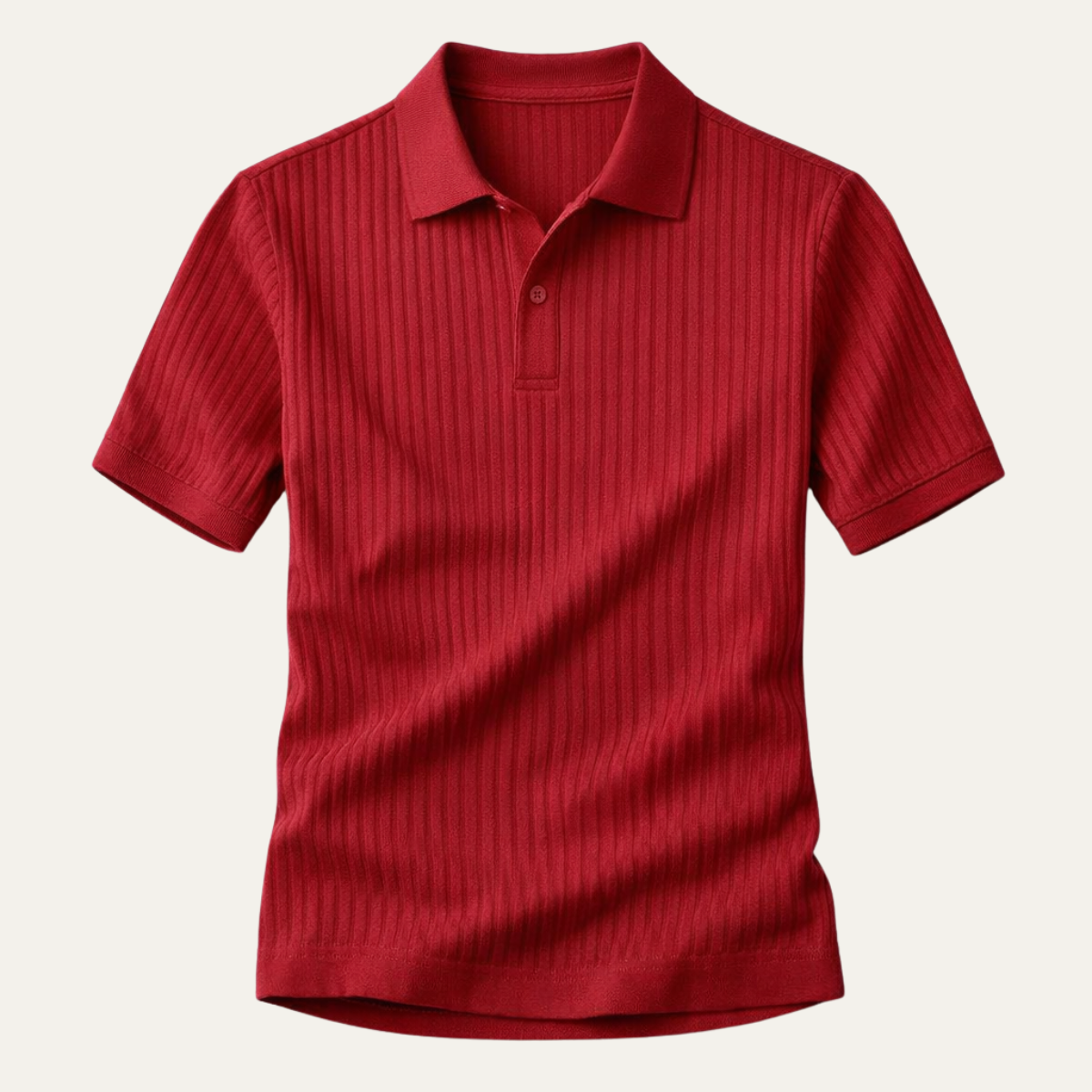 The Firenze Men’s Stretch Ribbed Summer Polo Shirt