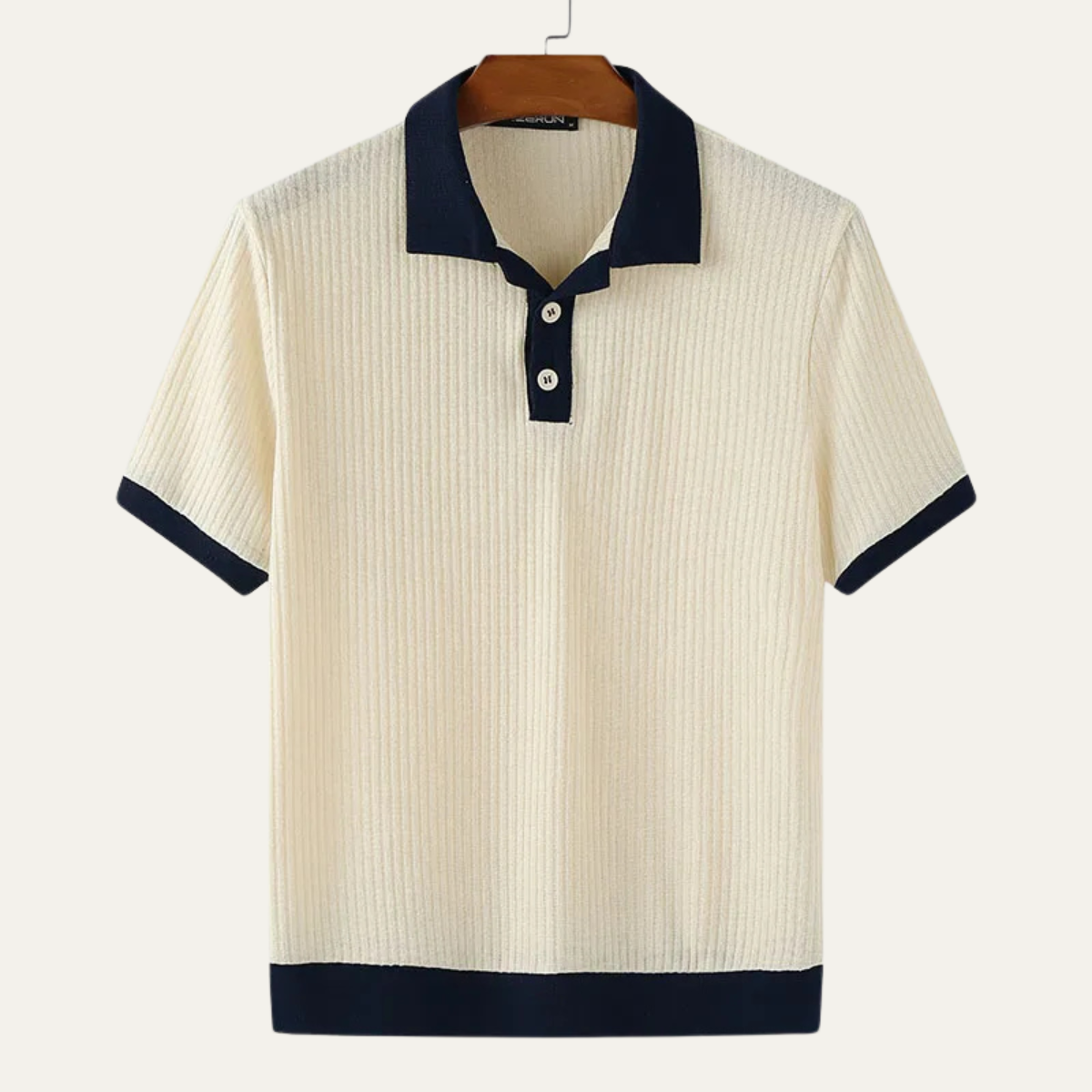 The Monferrato Men’s Patchwork Knit Polo T-Shirt
