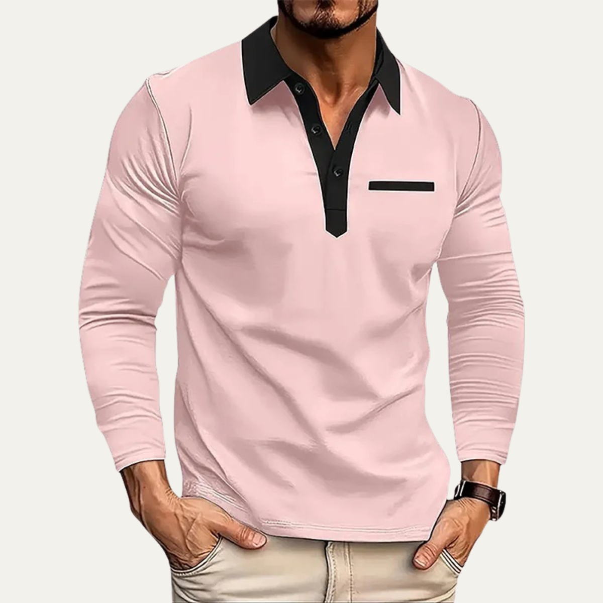 The Anacapri Men’s Casual Slim Fit Polo Sweater