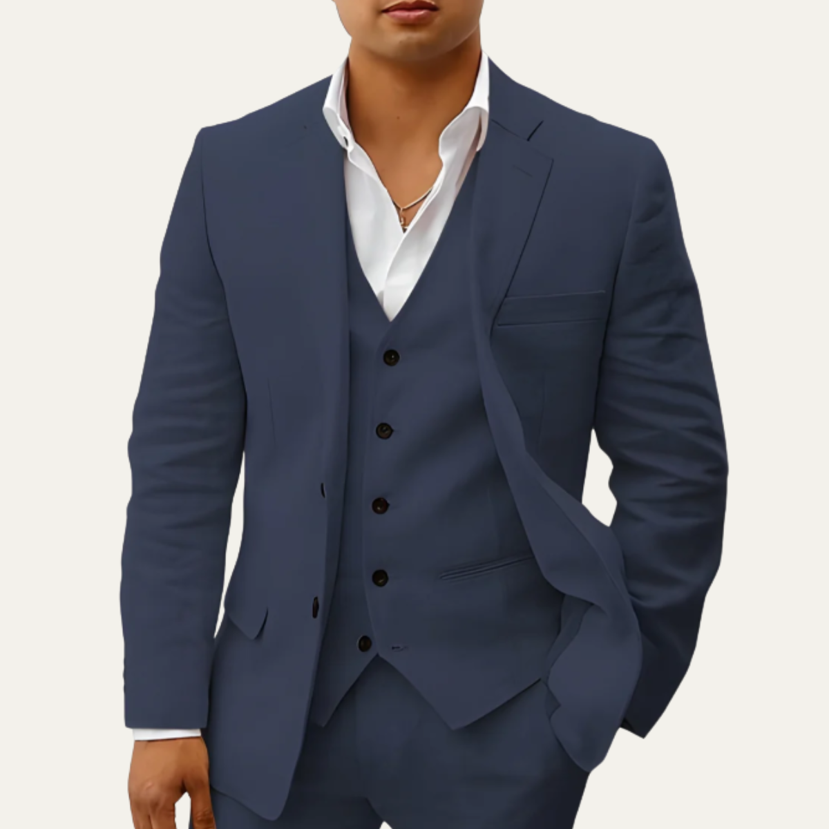 The Oakridge Men’s 3 Piece Linen Suit – Classic Breathable Suits