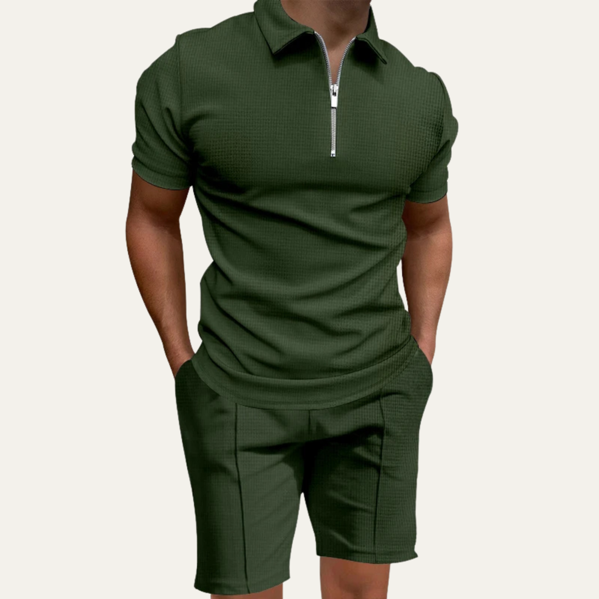 The Marston Men’s Summer Casual Set – Polo Shirt & Shorts