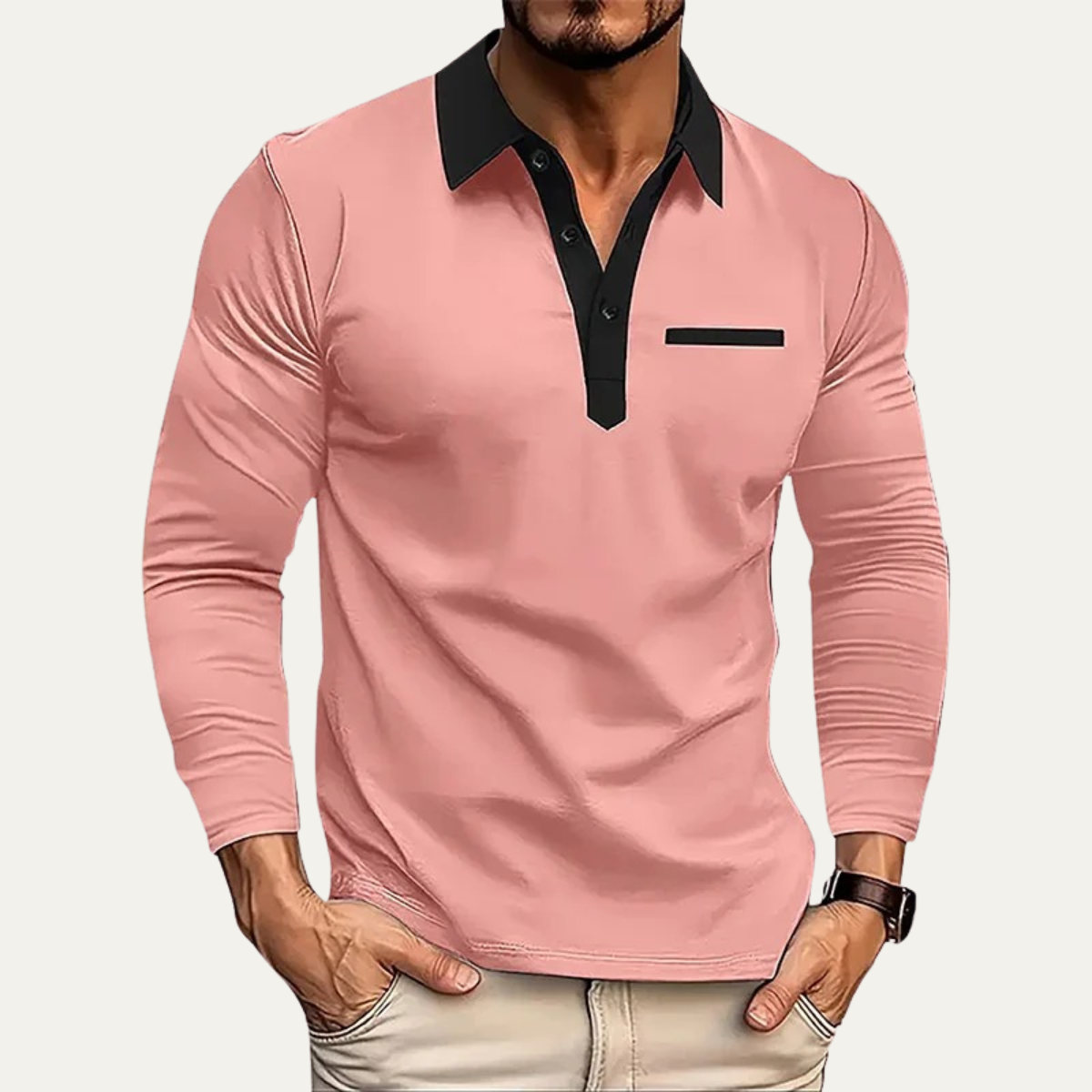 The Anacapri Men’s Casual Slim Fit Polo Sweater