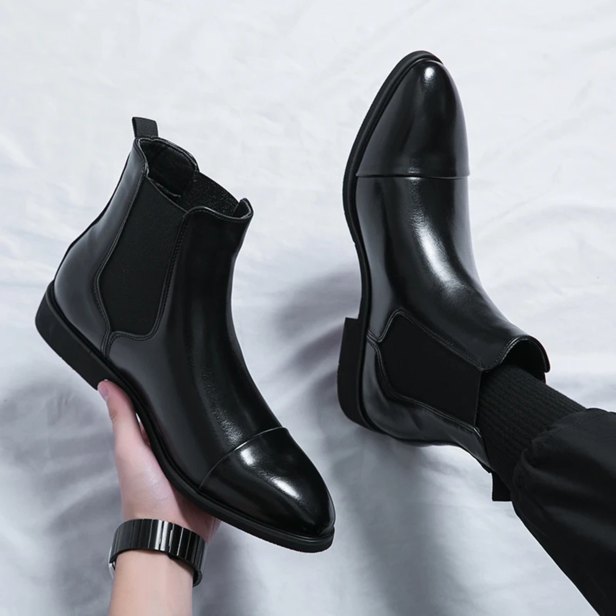 The Rossano Men’s Formal Leather Chelsea Boots