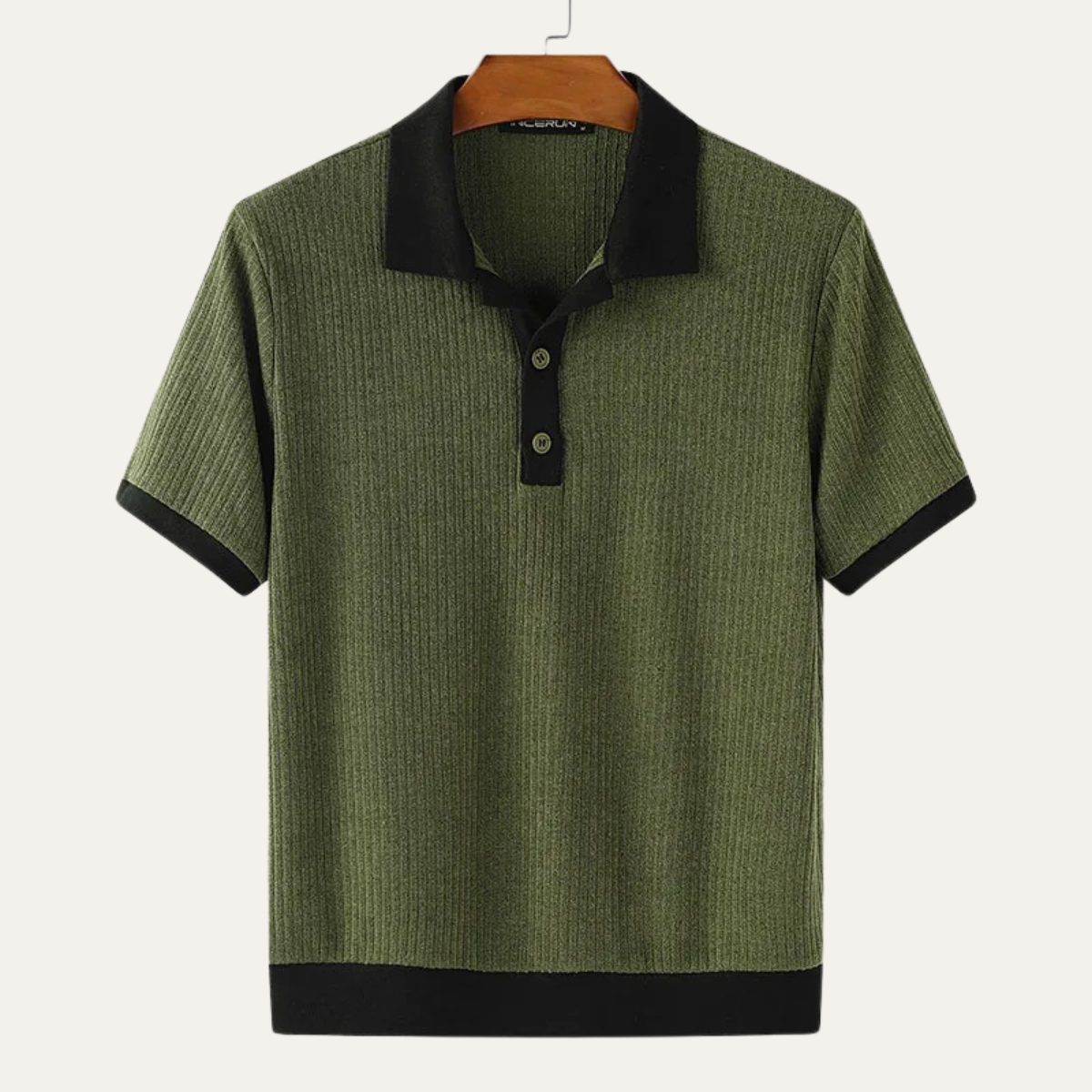 The Monferrato Men’s Patchwork Knit Polo T-Shirt