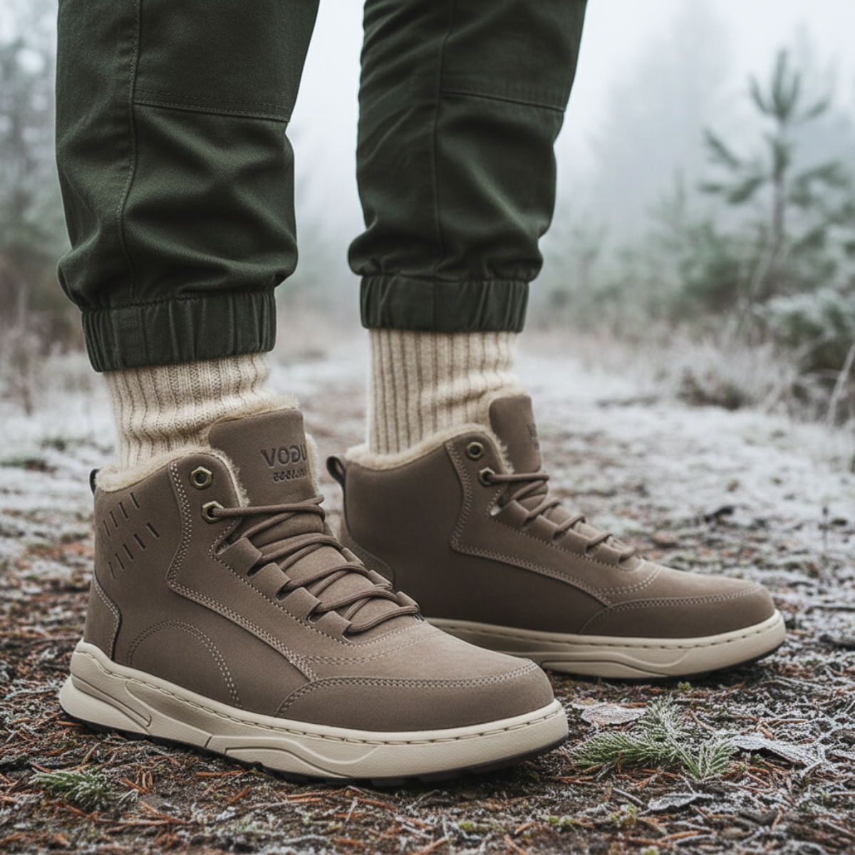 The Cedarforest Men’s Winter Fur Lined High Top Snow Boots