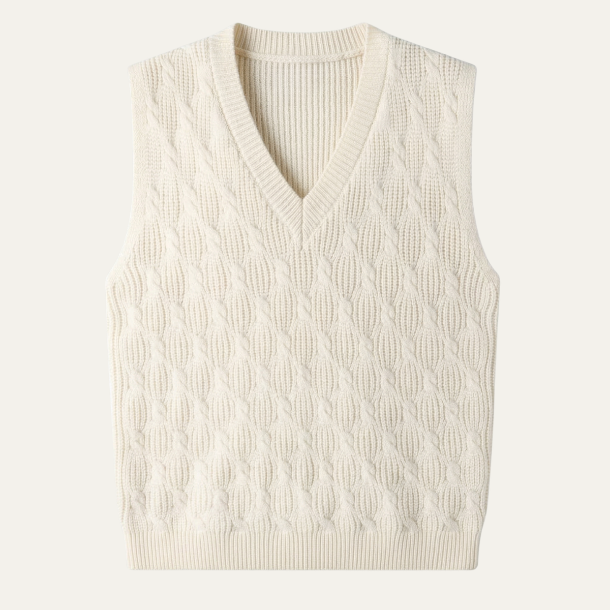 The Alberobello Men’s Warm Textured Knitted V Neck Vest