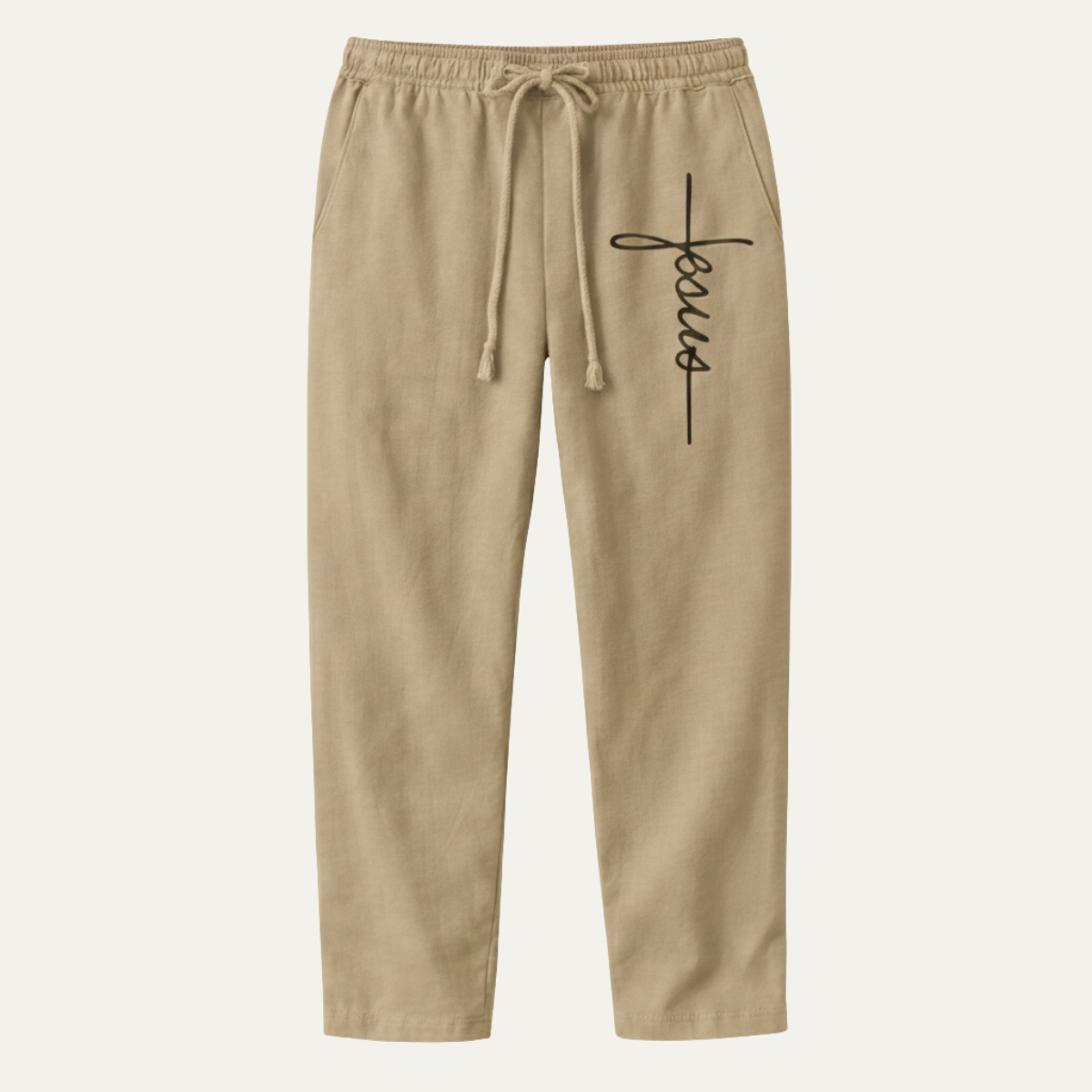 The Cedarbrook Men’s Breathable Relaxed Fit Linen Wide Leg Drawstring Pants