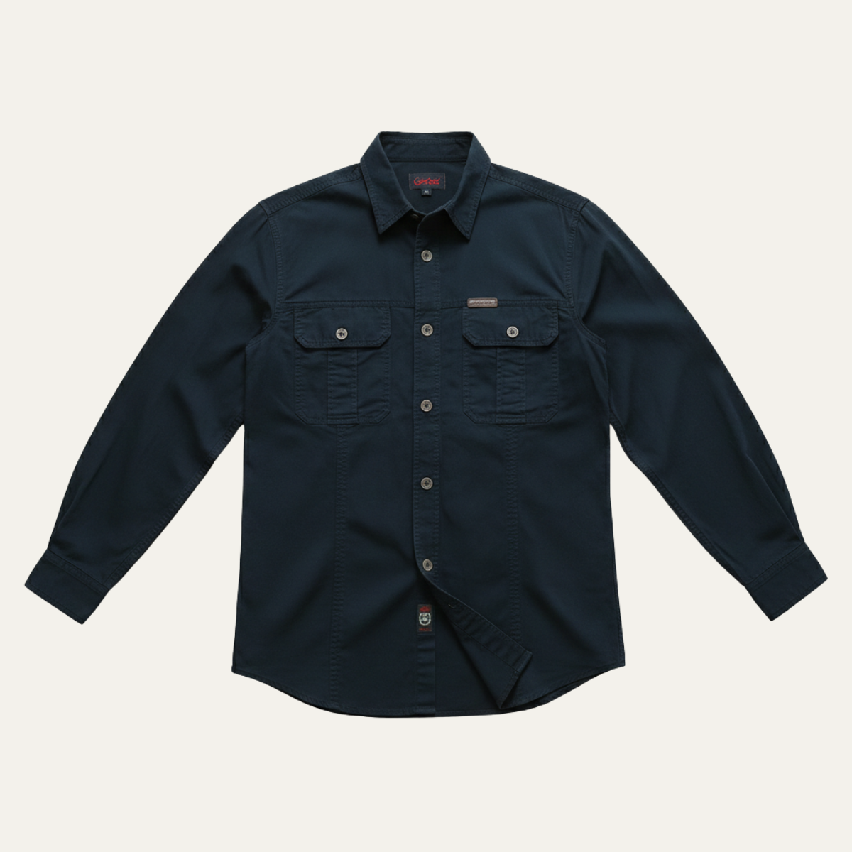 The Cedarfield Men’s Solid Color Multi Pocket Soft Cargo Shirt