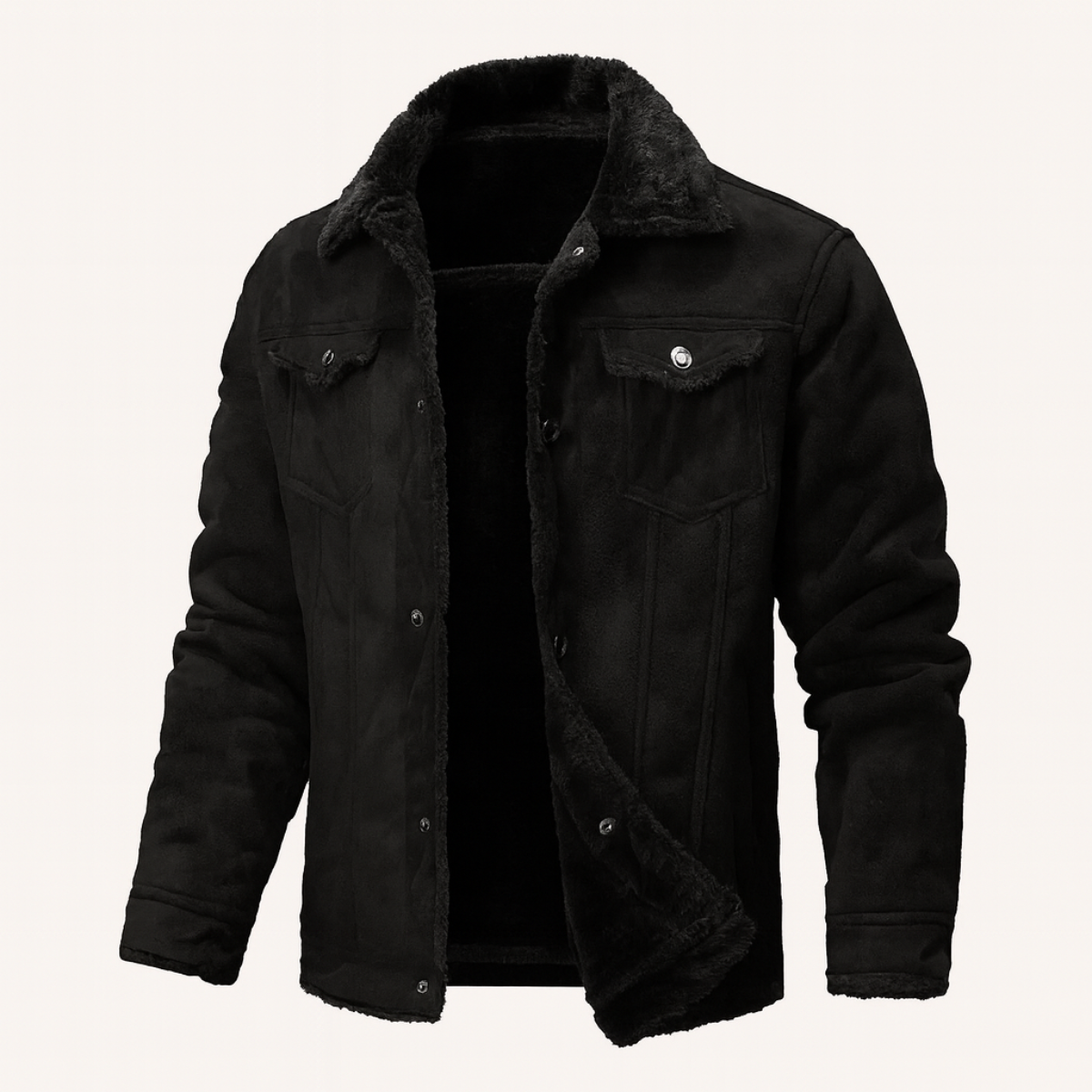 The Quebec Fleece Lined Faux Leather Jacket for Men