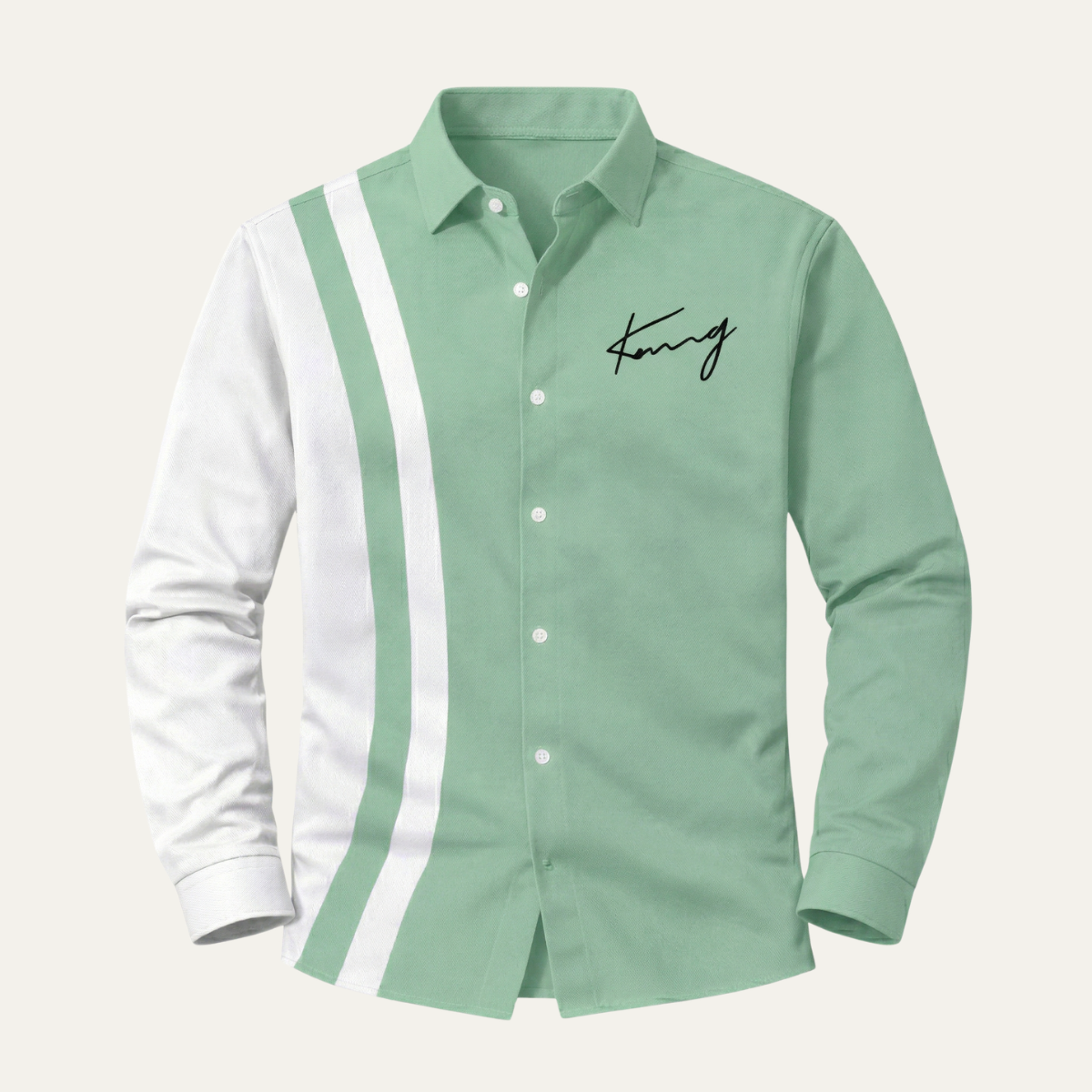 The Como Men’s Trendy Color Block Striped Dress Shirt