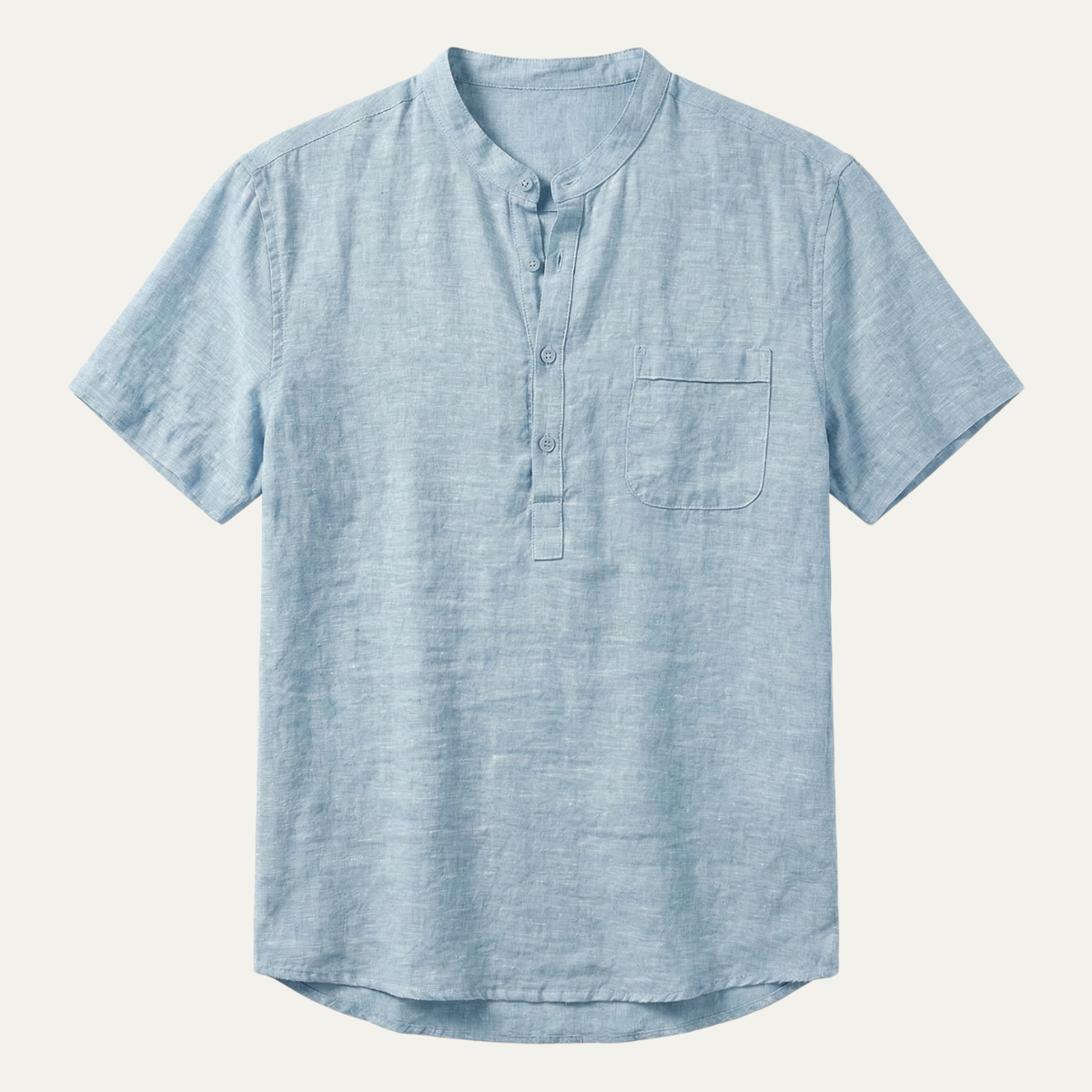 The Edinburgh Men’s Lightweight Cotton Linen Henley Shirt