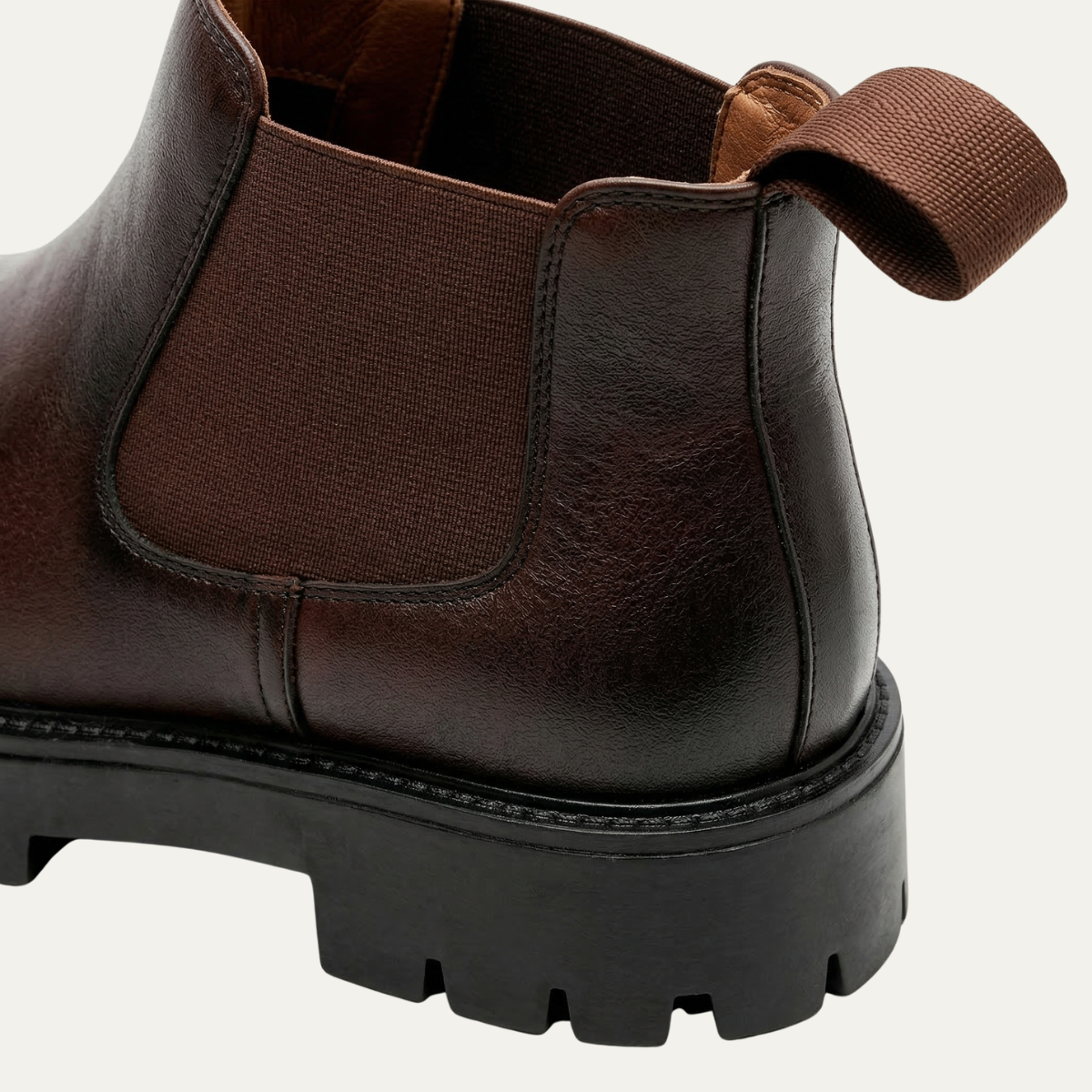 The Cagliari Men’s British Style Platform Leather Ankle Chelsea Boots
