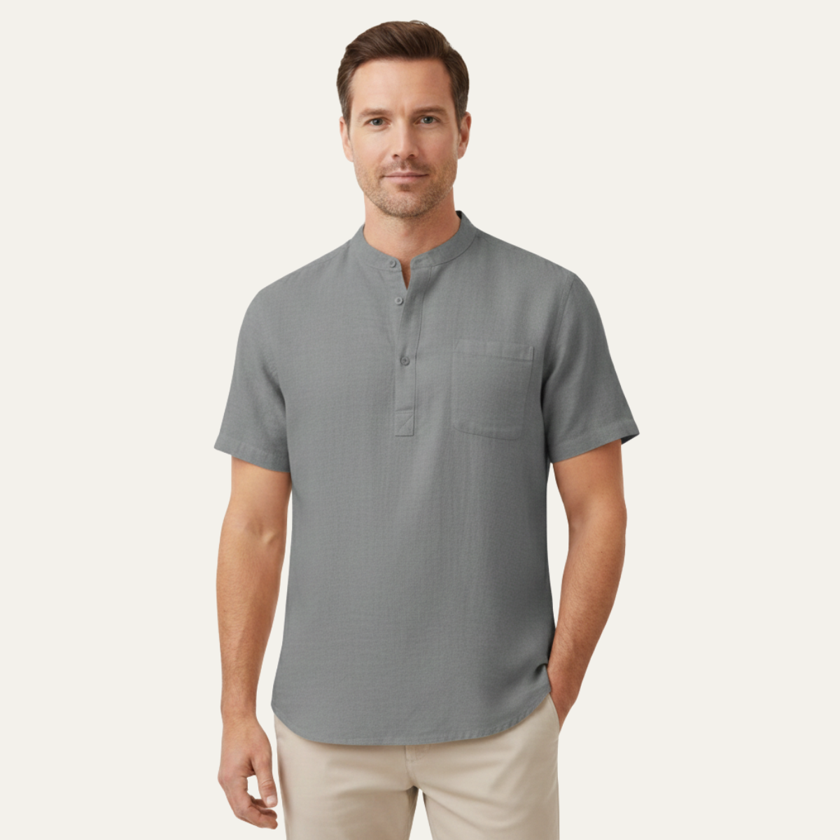 The Sardinia Men’s Casual Linen Henley Summer Shirt
