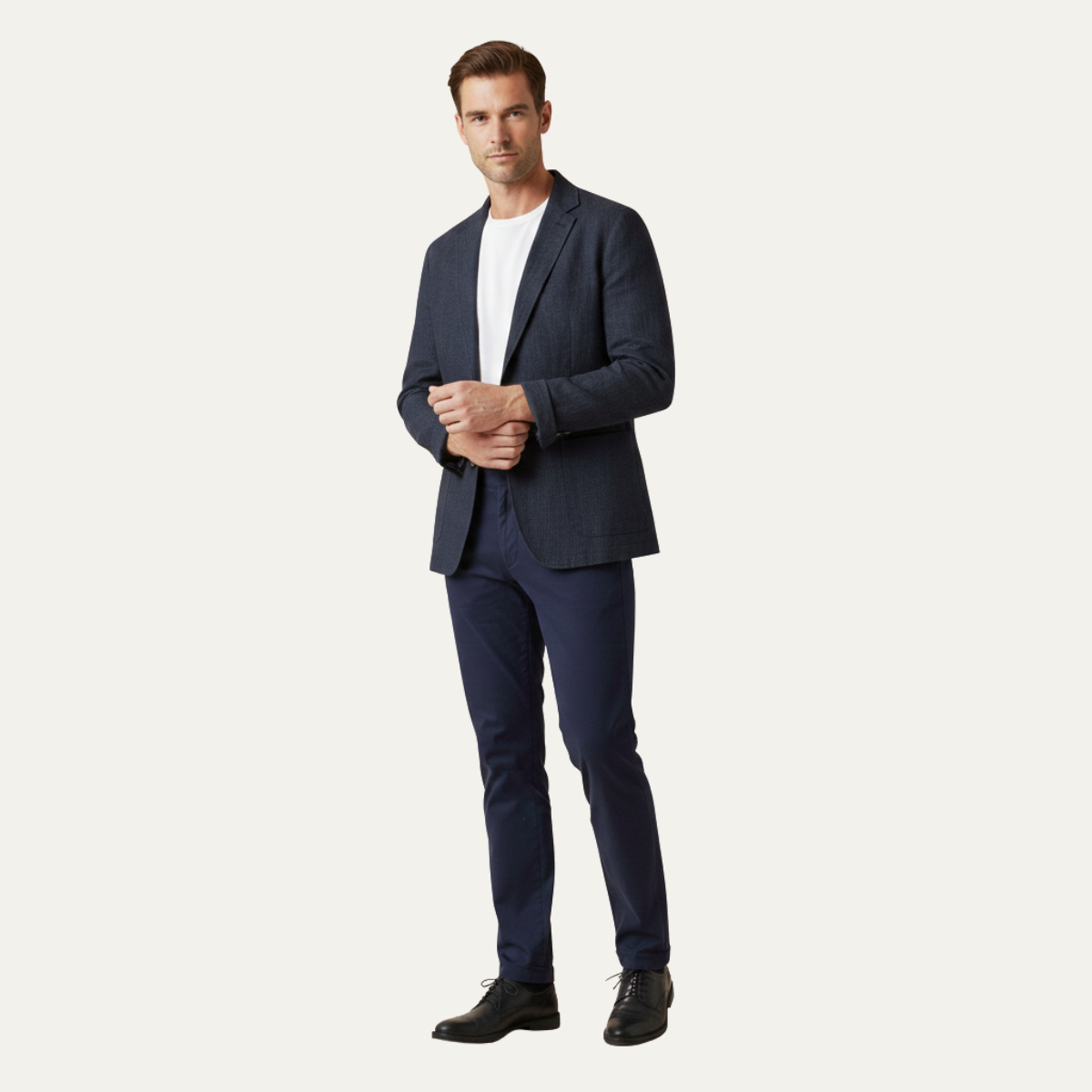 The Crestwood Hill Men’s Solid Color Lightweight Linen Blazer