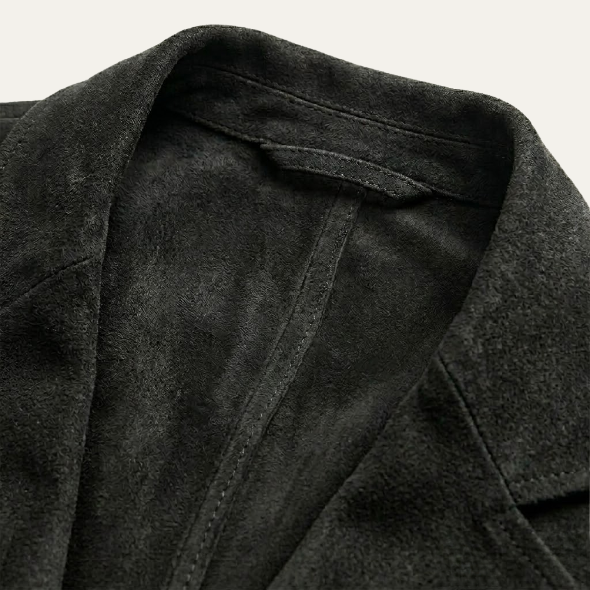 The Policoro Men’s Single Breasted Suede Blazer with Notched Lapel - Wedding Guest