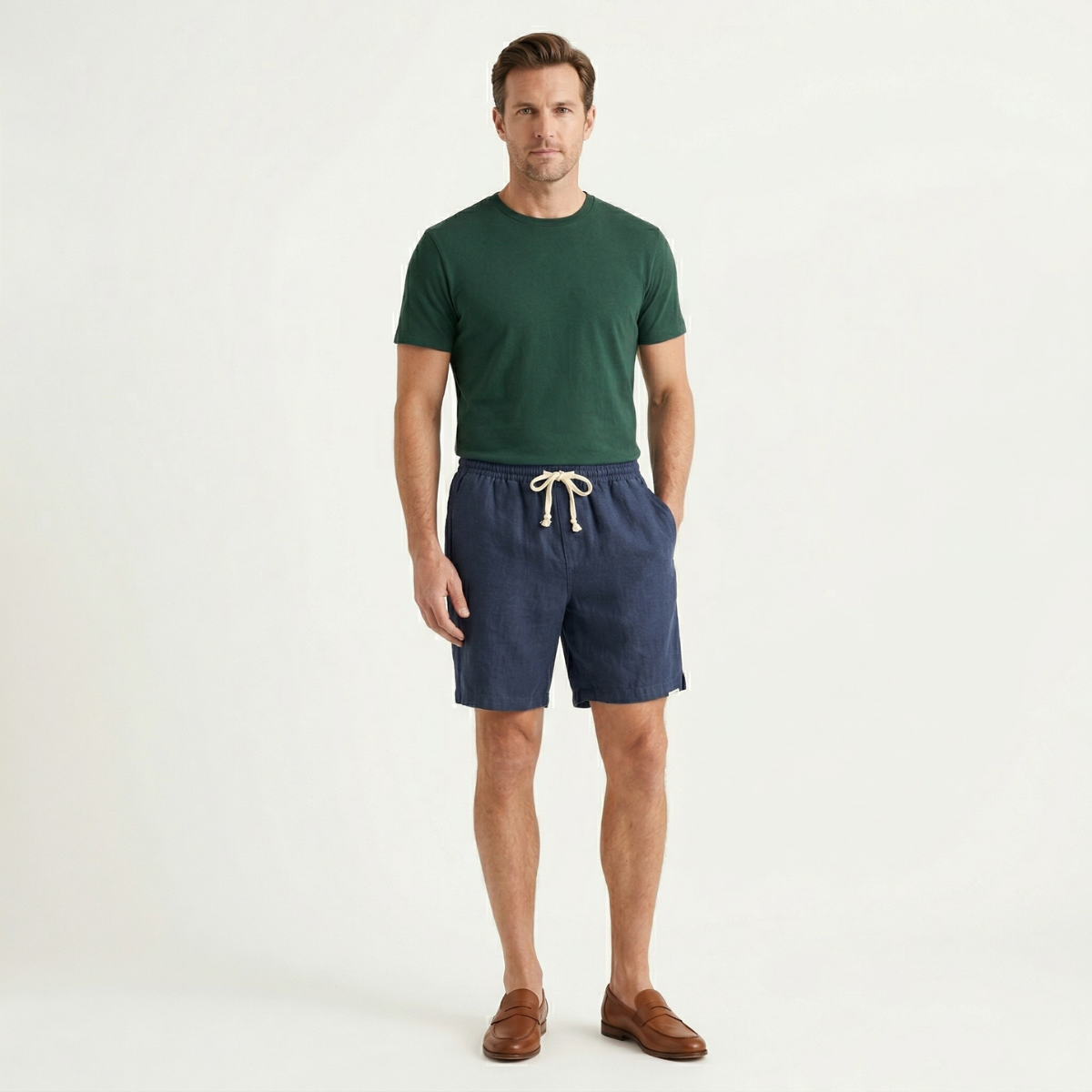 The Mapleford Men’s Casual Slim Fit Drawstring Beach Shorts