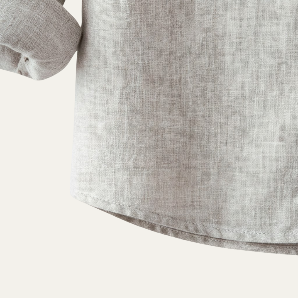 The Brookfield Lane Men’s Vintage Thin Round Neck Linen Shirt
