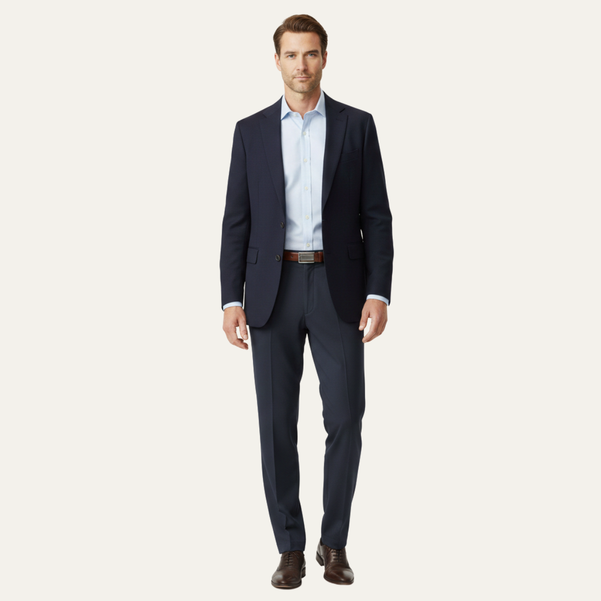 The Montfield Men’s Double Pleated High Waist Straight Leg Pants